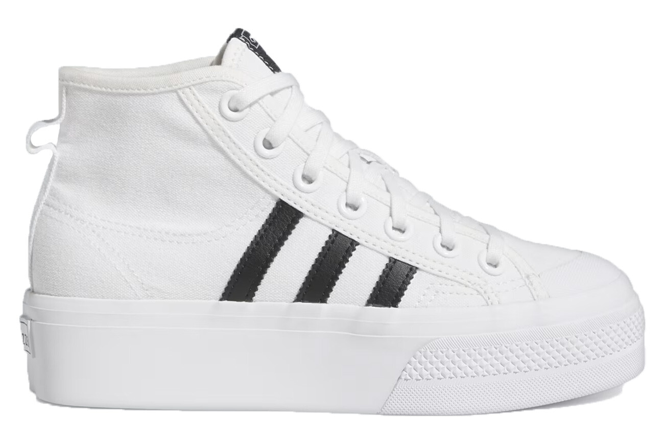 NEW Adidas White Nizza Platform Mid IG7834 Unisex Kid's