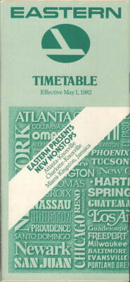 Eastern Airlines system timetable 5/1/82 [308EA] Buy 4+ save 25%