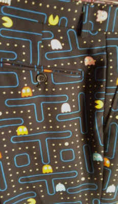 Pac Man Video Game Pants Mens Size 36 x 33 Inky Blinky Pinky Clyde