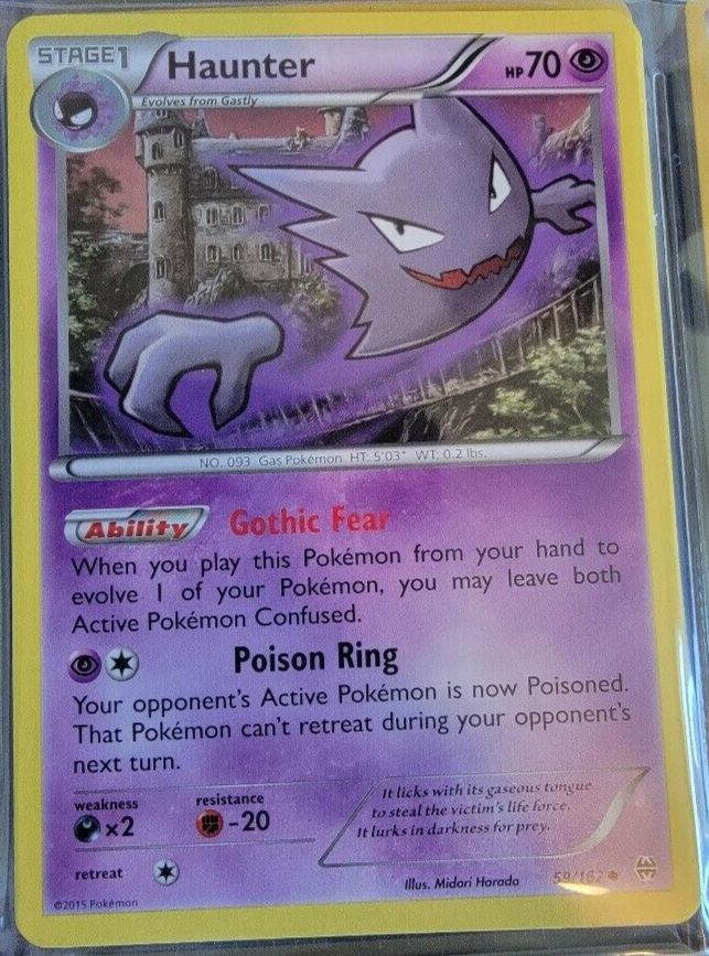 ⭐️K⭐️ No.162 Haunter # 59/162 XY: Breakthrough Set Pokemon Trading Cards