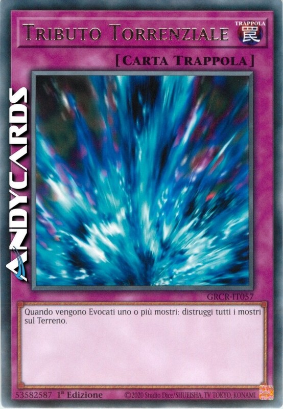 Tributo Torrenziale â¢ (Torrential Tribute) â¢ Rara â¢ Grcr It057 â¢ 1ed â¢ Yugioh!