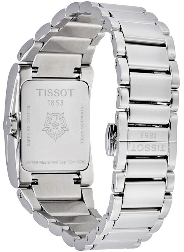 Pre-owned Tissot Generosi-t Ladies Black Mother Of Pearl Dial Watch T1053091112600