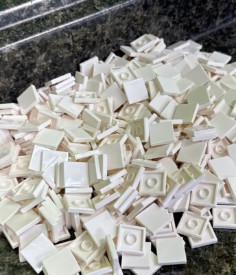 x500 NEW Lego Tiles White Smooth Finishing Tile 2x2 2 x 2 MODULAR BUILDINGS