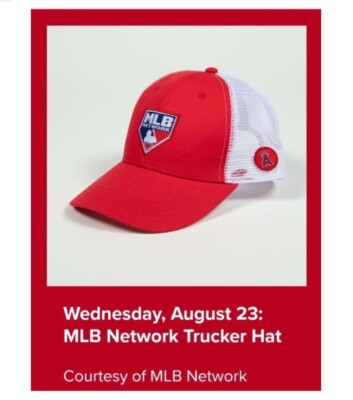 Los Angeles Angels Trucker Hat Giveaway MLB Network 8/23/23 *IN HAND!* Brand New