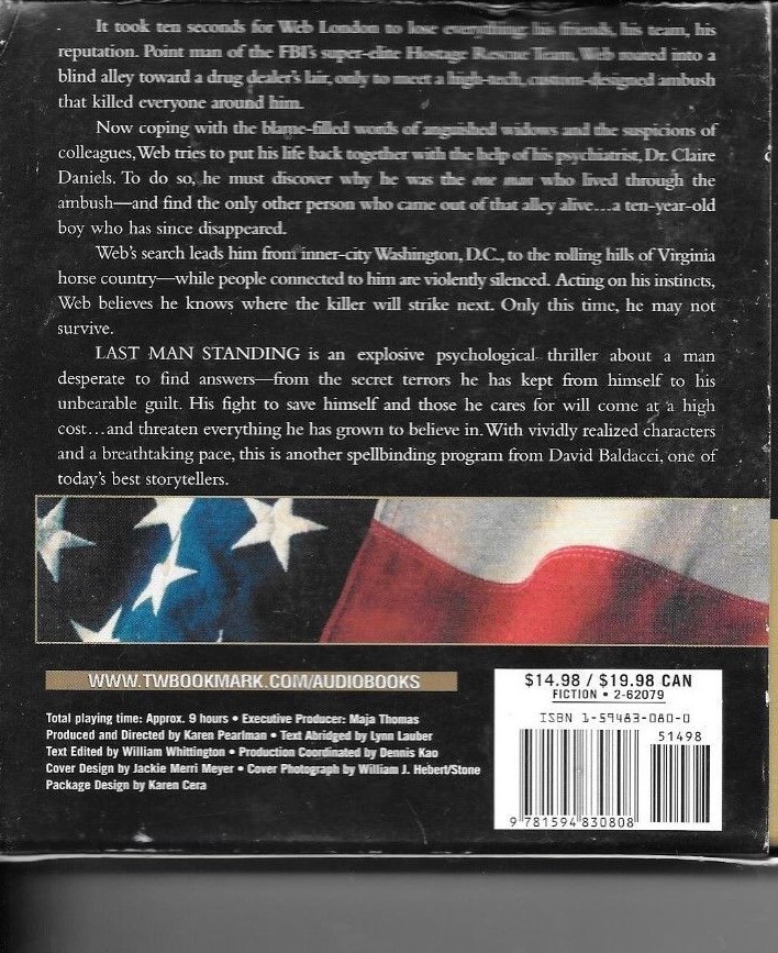 Last Man Standing by David Baldacci Audio Book 8 CD's