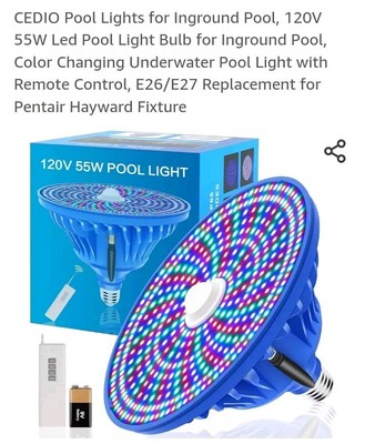  LED Underwater Swimming Pool Light 7 Color Waterproof RGB W/ Remote Control