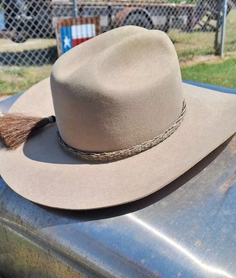 Cavenders's Rodeo King Cowboy Western Hat,  Hand Made Horse Hair, Band, Sz 7 1/8