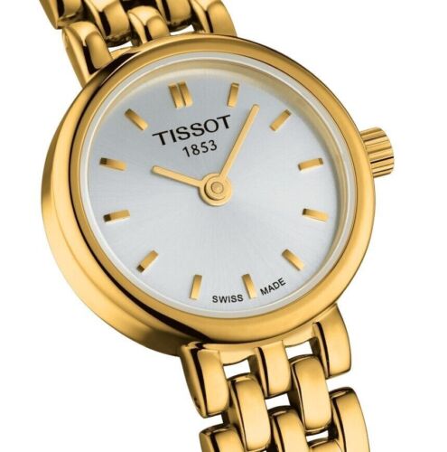 Pre-owned Tissot T Lady Silver Dial Gold Stainless Steel Women's Watch T058.009.33.031.00