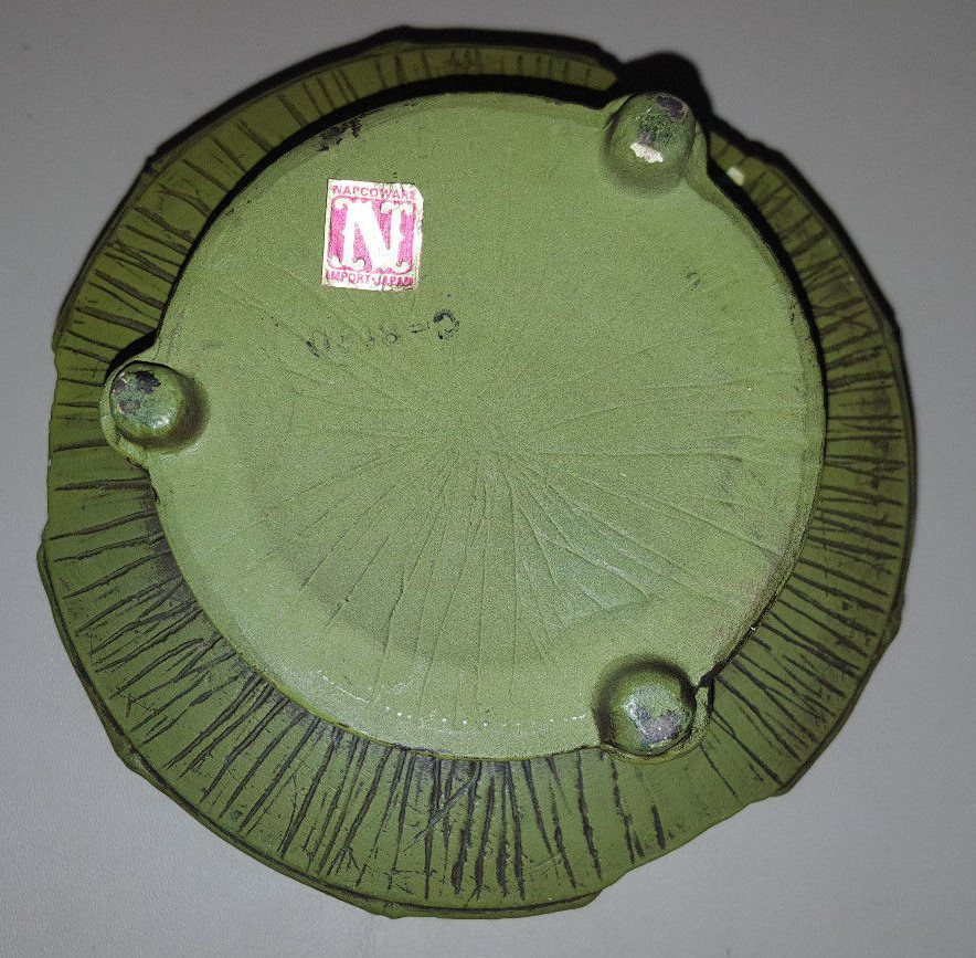 Vintage Napcoware Green GOLDEN BAMBOO FLOWERPOT Import Japan