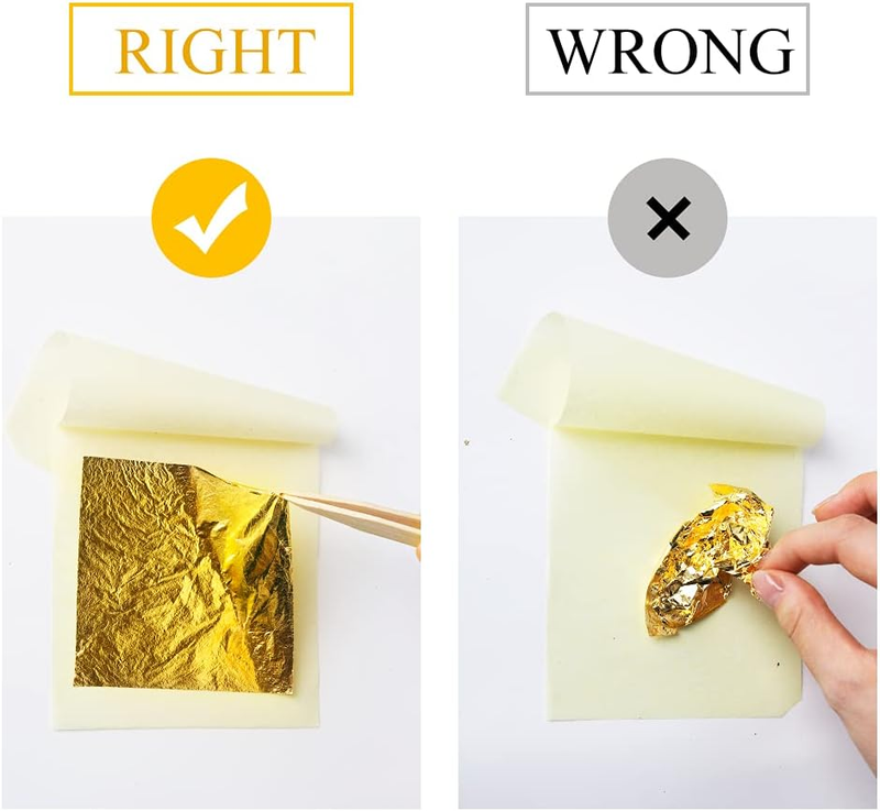 Gold Leaf Sheets 600 Sheets 12 Colors, Metal Gold Foil Paper, Imitation Gold Lea