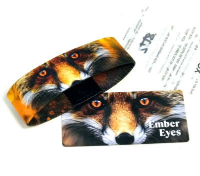 ZOX **EMBER EYES** Silver Medium Strap Wristband w/Card FOX