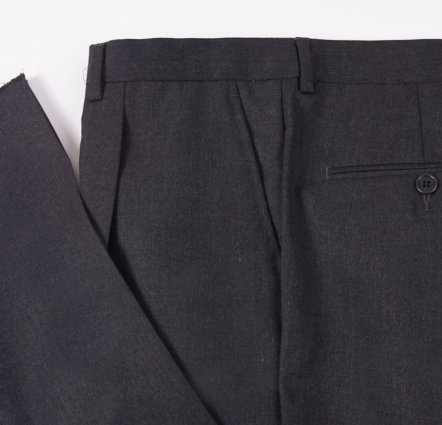 Pre-owned Luciano Barbera $1495  Solid Charcoal Gray Wool Suit 44 S (eu 54c) Modern-fit