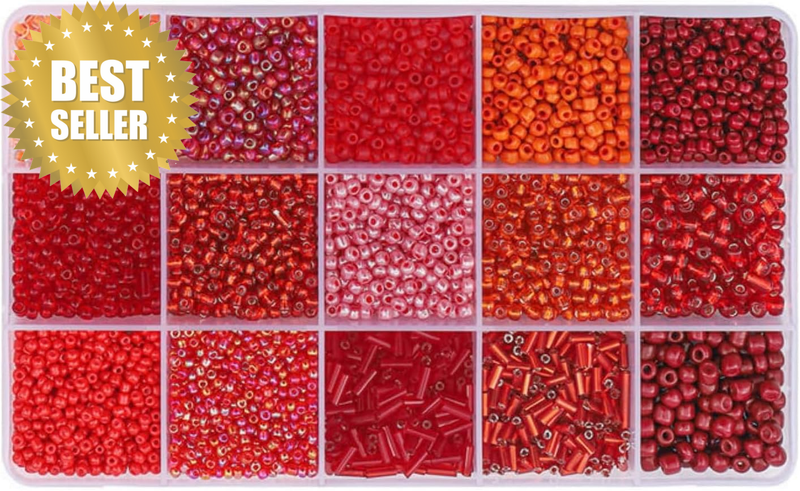 Glass Seed Beads and Tube Beads for Jewelry Making, 2-5Mm Craft Beading Supplies