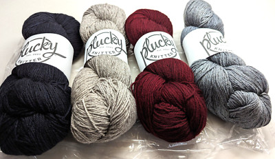 Plucky Knitter - Set of 4 Pack Color Coordinated  Skeins Oxford Merino Cashmere