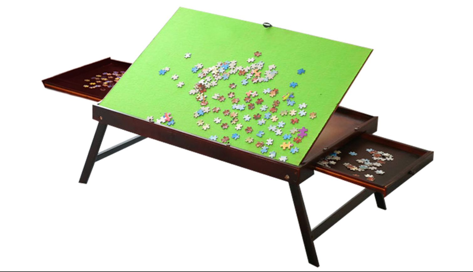 New Jigsaw Puzzle Table Storage Tilting Folding Table Drawer 1000