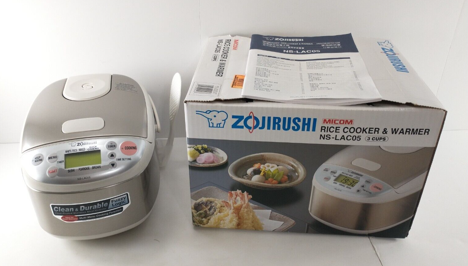 Zojirushi Micom Rice Cooker NS-LLH05-XA - 3-Cup (0.54L), 220~230V Overseas Model