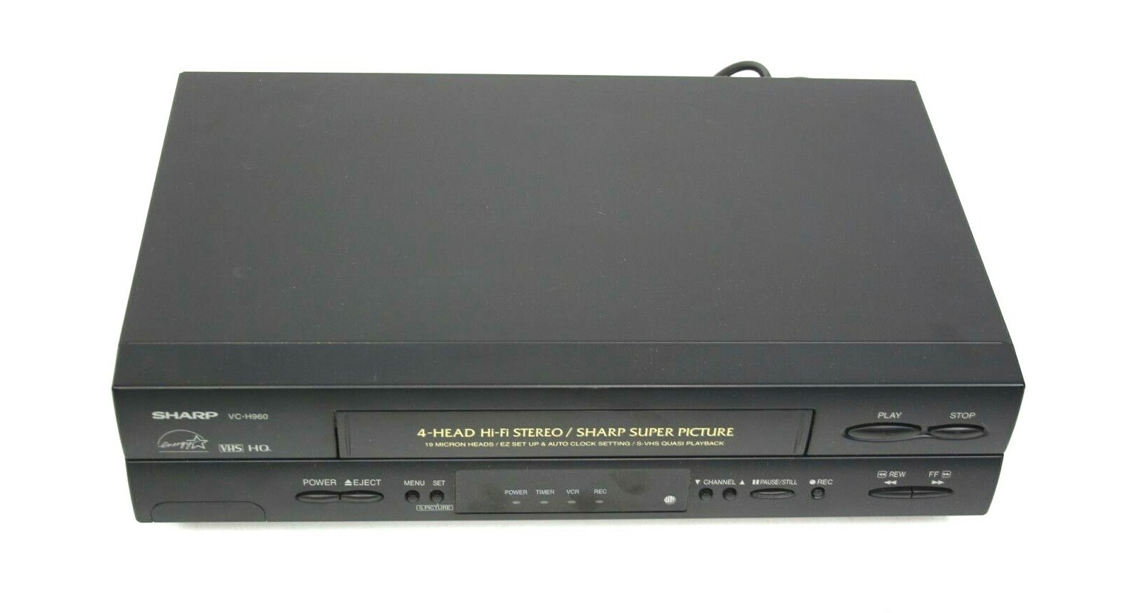 Sharp VC-H960U VHS Player VCR 4-Head HiFi MTS Stereo VHS-HQ - Tested, No Remote