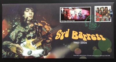 GB QEII 2016 Syd Barret Pink Floyd Commemorative Souvenir Cover, Cambridge S/H/S