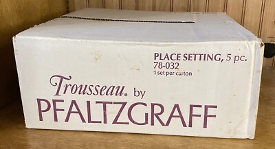 Pfaltzgraff Trousseau 5pc Place Setting Still Sealed 78-032 Box Has Water Damage