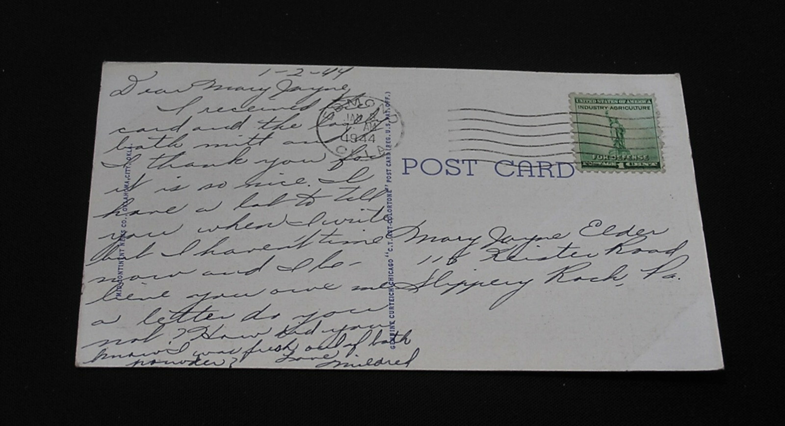 Vtg Pc Oklahoma City, Okla - State Capitol Office Building - 1944