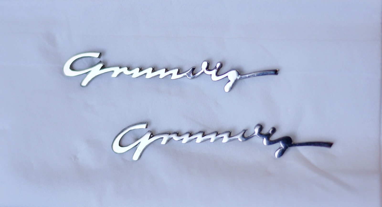 Original Vintage Grundig Speaker Grill Logo Badges (set of two) Made of Metal