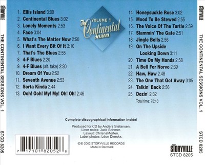 VARIOUS ARTISTS CONTINENTAL SESSIONS, VOL. 1 NEW CD