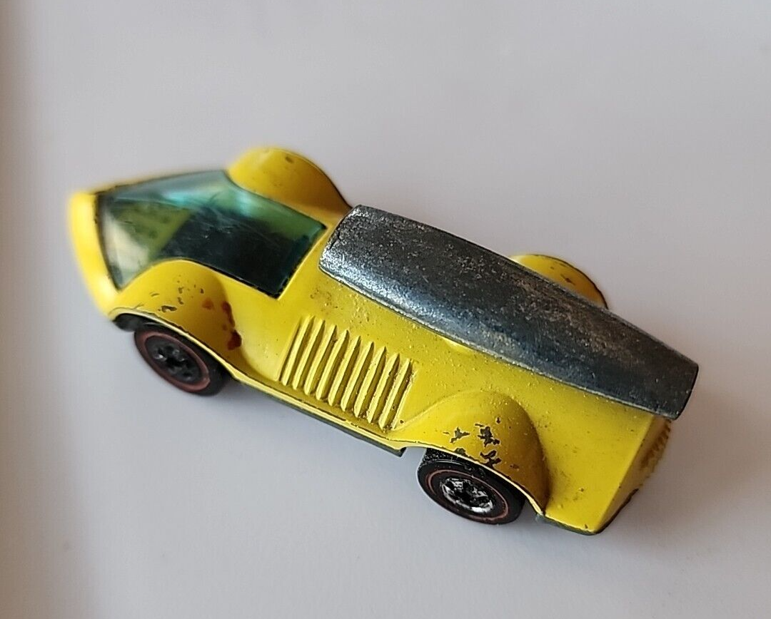 Hot Wheels Redline Lemon Yellow Rocket-Bye-Baby 1973 Hong