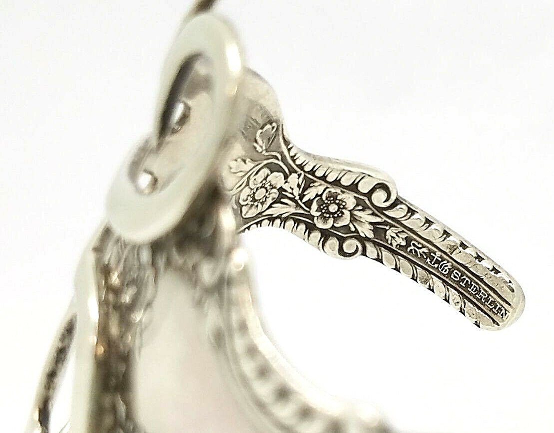 Vintage Sterling Silver Fork Cuff Signed 37.73 grams Spoon Bracelet