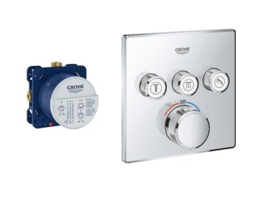 Grohe Grohtherm SmartControl Shower thermostat 3 Way valve Trimset & Smart Box