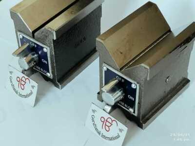 Magnetic v block 150X95X75mm  HARDENED & GROUNDED high power set of 2 piece H.Q.