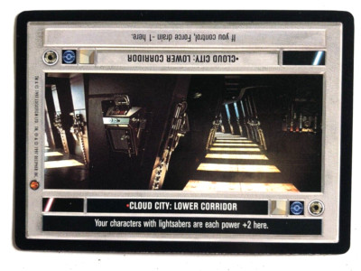 Star Wars CCG Cloud City Lower Corridor Dark Side Decipher SWCCG NEAR MINT NM