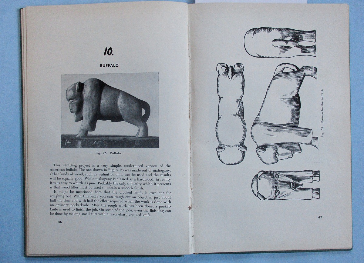 Vintage Ben Hunt Whittling Handbook - Illustrated 1947