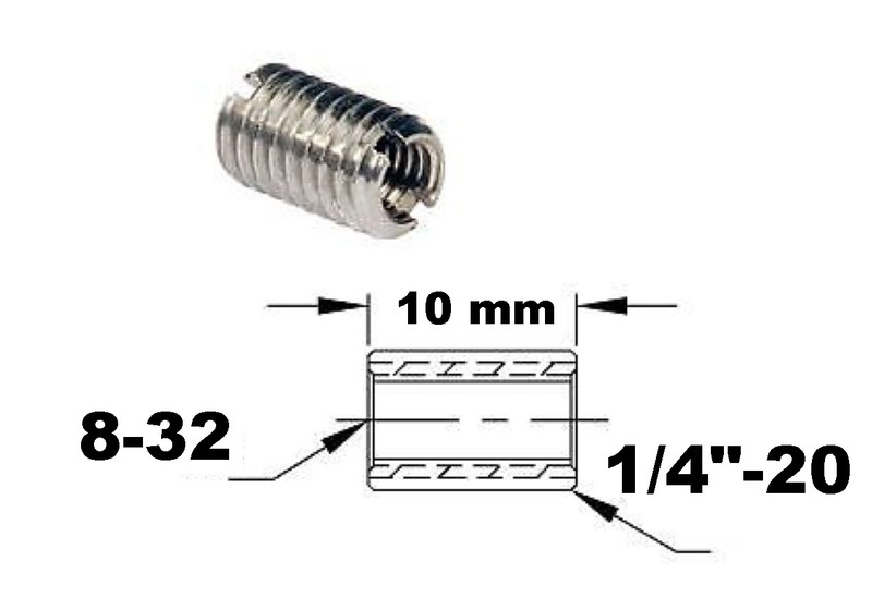 Adaptateur De Filetage 8-32 1/4