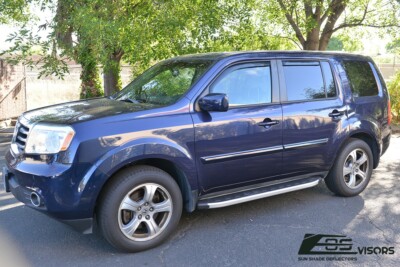 EOS Visor For 09-15 Honda Pilot JDM IN-CHANNEL Side Window Rain Guard Deflectors