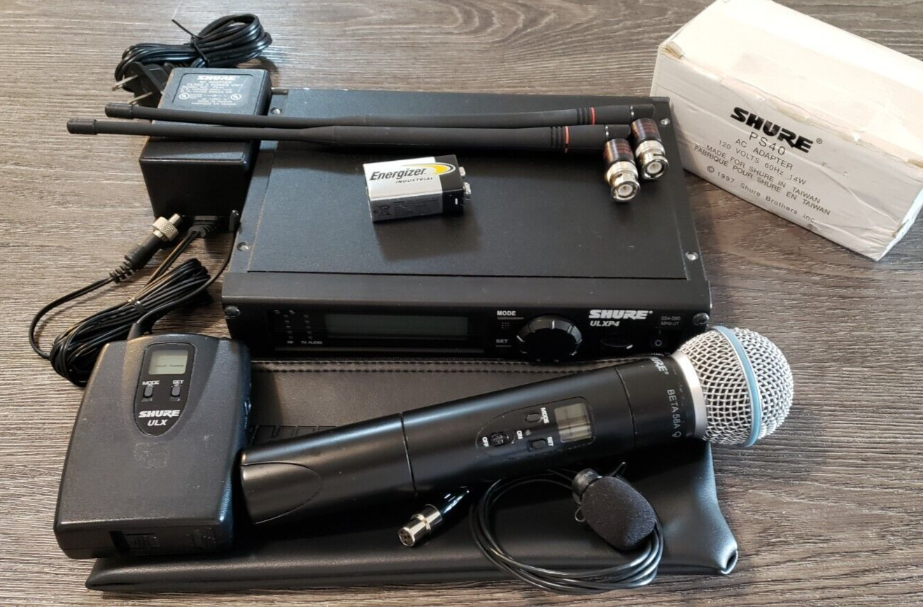 SHURE ULX-P BETA 58A & LAVALIER WIRELESS SYSTEM MODEL J1 554 SHURE ULX-P BETA 58A & LAVALIER WIRELESS SYSTEM MODEL J1 554