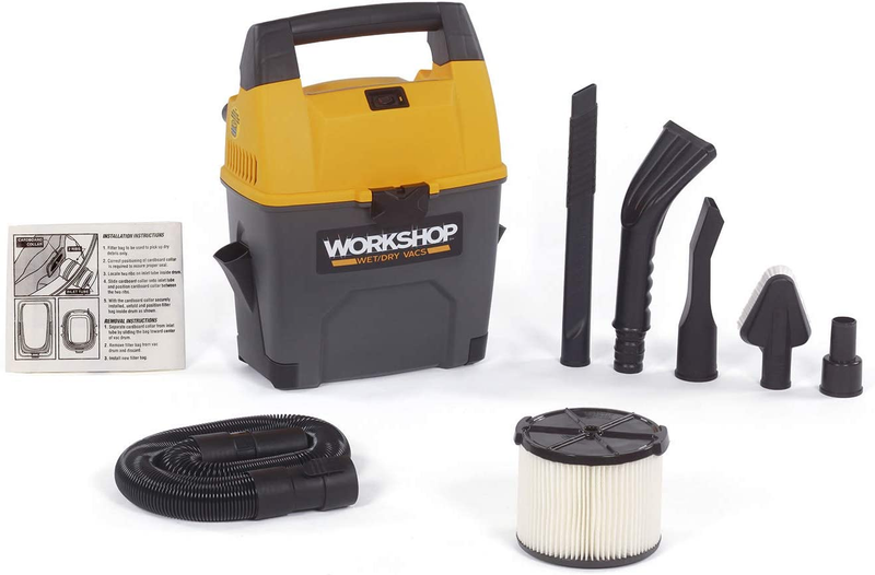 WORKSHOP Wet/Dry Vacs Vacuum WS0301VA Portable Wet/Dry Vacuum Cleaner for Car,
