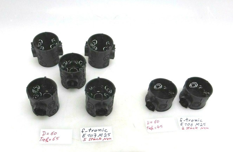 F-Tronic Unterputz-GerÃ¤Tedose 5 X E107m25 && 2 X E106m25