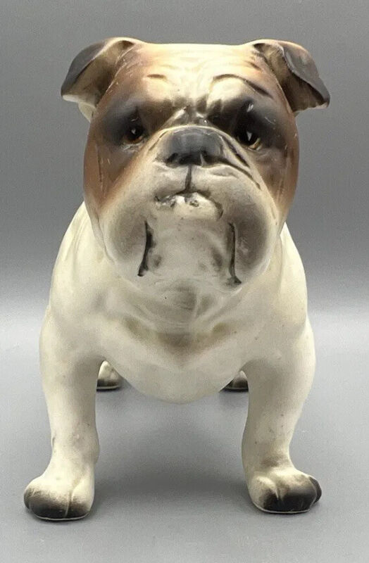 Vintage Ceramoc Bull Dog Figure Napco Japan