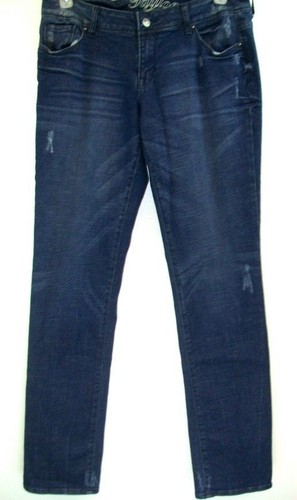 dELiA*s Blue Skinny Jeans Distressed Stretch Five Design
