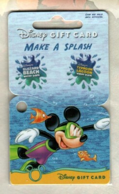 DISNEY Blizzard Beach and Typhoon Lagoon, Mickey Mouse ( 2011 ) Gift Card ( $0 )