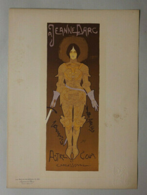 [Maîtres de l'affiche] DE FEURE. A Jeanne d'Arc Carcassonne. ASTRE & SOUX 1898