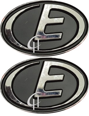 Fits New Eicher Tractor Front Logo Monogram STICKER SET of 2 All in 1