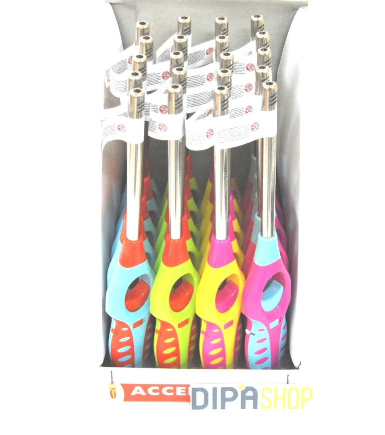 Set 20 Accendini AccendiGas Pamax Colorati Cucina Fornelli 25x4cm moc