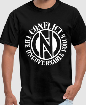 Conflict The Ungovermable force T shirt Tee Punk Band Rock music  