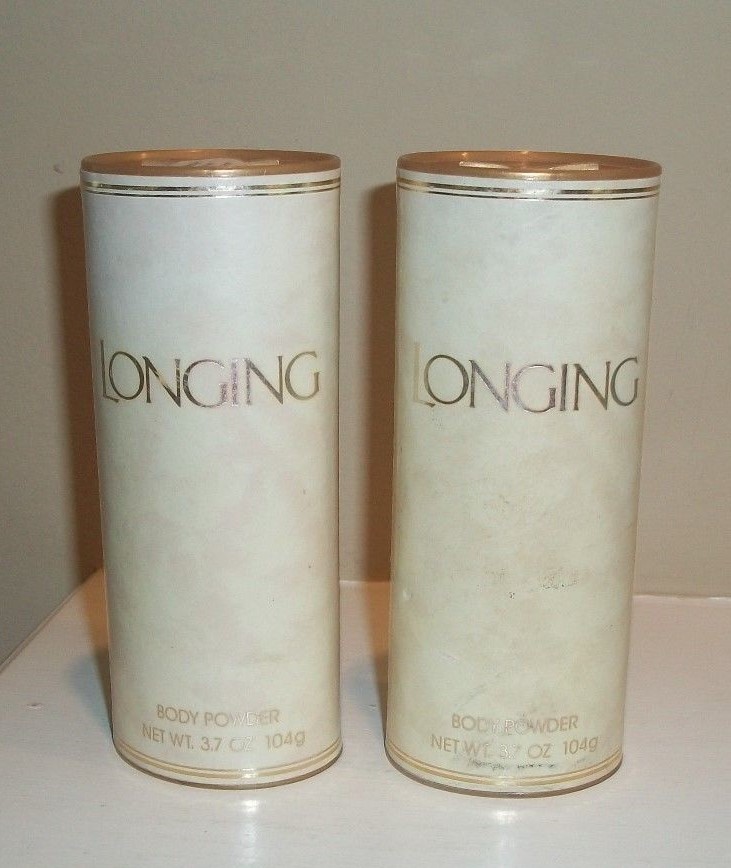 Lot of 2 COTY LONGING PERFUMED BODY POWDER 3.7oz New