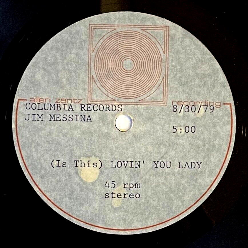JIM MESSINA Oasis RARE 1979 MASTERING ACETATES Zentz Mastering Yacht Rock