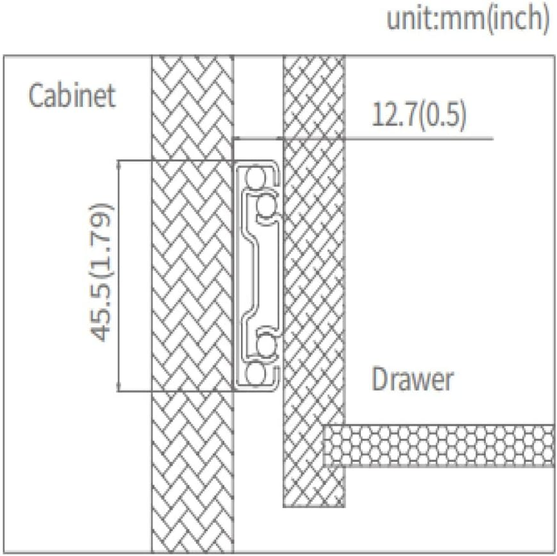 Full Extension Drawer Slides Rails with Mounting Screws, Ball Bearing Heavy Duty