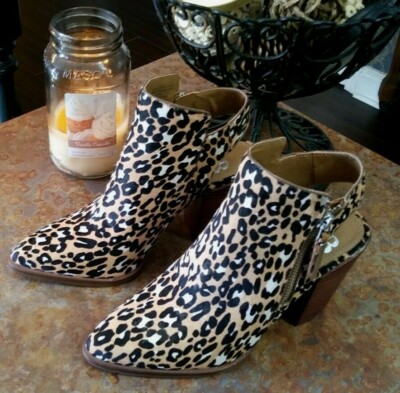 Women's Gianni Bini / GB-FA-SHUN, Calf Hair / Leopard Print Booties Sz. 6.5 NEW!