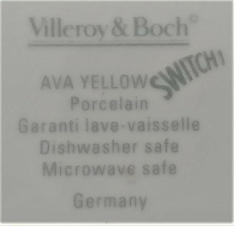 DINNERWARE: Switch1 Ava Yellow by VILLEROY & BOCH /Bread & Butter Plate -Pre-own