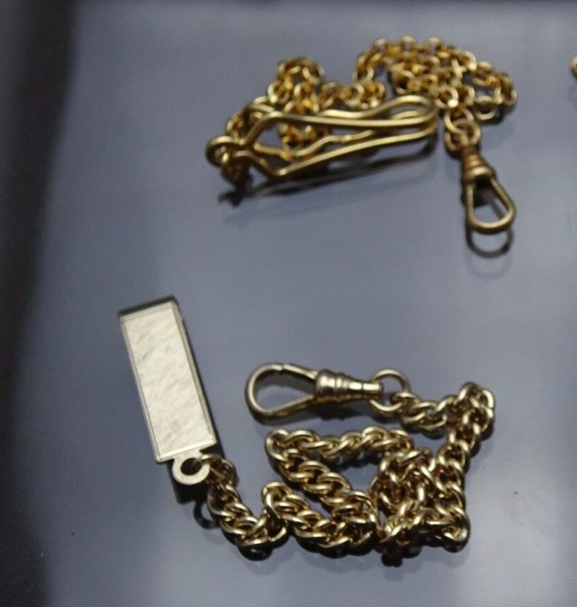4 Antique gold filled pocket watch short Chain fob/Safety pocket chain